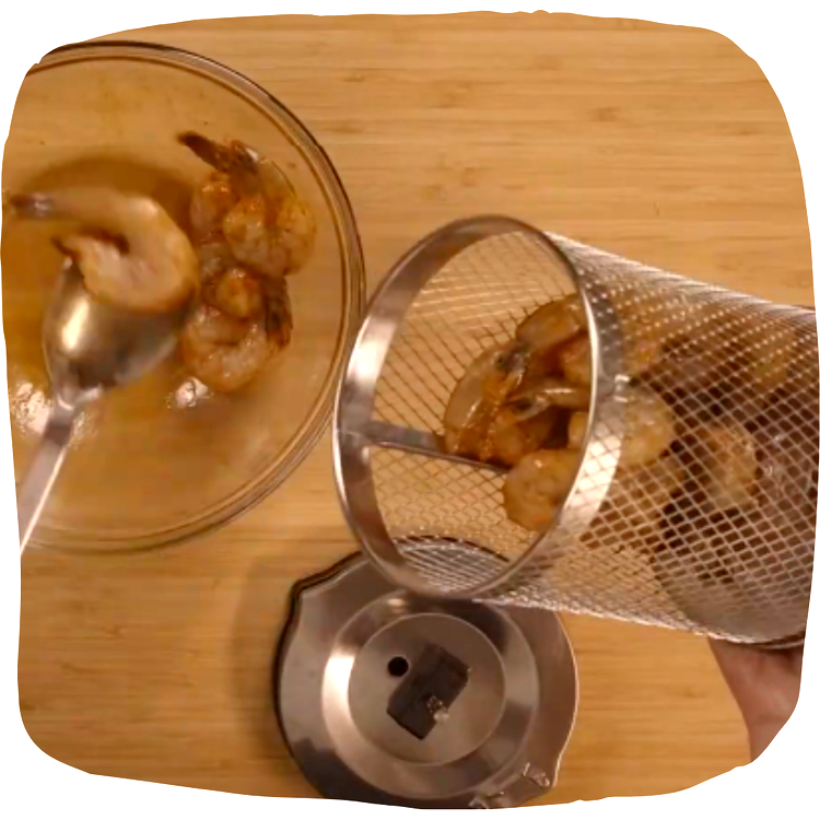 Image of Lay it in the air fryer oven, set the temperature...